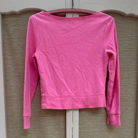 Justice Pink Sweatshirt Love Hearts Sparkly Balletcore Girls Size 10 - Picture 4 of 4